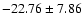 $-22.76 \pm 7.86$