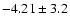 $-4.21 \pm 3.2$