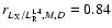 $r_{L_{\rm X}/L_{\rm R}^{1.4},M,D} = 0.84$