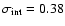 $\sigma_{\rm int} = 0.38$