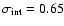 $\sigma_{\rm int} = 0.65$