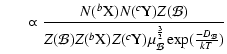 $\displaystyle \hspace{6mm} \varpropto
\frac{N(^b {\rm X})N(^c {\rm Y})Z(\mathca...
...\rm X})Z(^c {\rm Y})\mu_\mathcal{B}^\frac{3}{2}\exp(\frac{-D_\mathcal{B}}{kT})}$