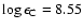 $\log\epsilon_{\rm C} = 8.55$