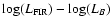 $\log(L_{\rm FIR})- \log (L_B)$