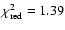 $\chi^2_{\rm red}=1.39$