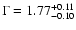 $\Gamma=1.77_{-0.10}^{+0.11}$