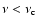 $\nu < \nu_{\rm c}$