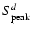 $S_{\rm peak}^{{d}}$