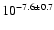 $10^{-7.6\pm0.7}$