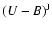 $(U-B)^{\rm J}$