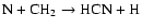 ${\rm N} + {\rm CH_2} \rightarrow \ensuremath{{\rm HCN}} + {\rm H}$