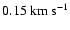 $0.15~\ensuremath{{\rm km~s^{-1}}} $