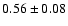 $0.56\pm0.08$