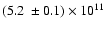 $(5.2~\pm 0.1)\times 10^{11}$
