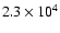 $2.3\times 10^4$