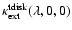 $\kappa^{\rm tdisk}_{\rm ext}(\lambda,0,0)$