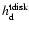 $h^{\rm tdisk}_{\rm d}$