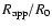 $R_{\rm app}/R_{0}$
