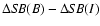 $\Delta {\it SB}(B)-\Delta {\it SB}(I)$