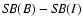 ${\it SB}(B)- {\it SB}(I)$