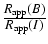 $\frac{\displaystyle R_{\rm app}(B)}{\displaystyle
R_{\rm app}(I)}$