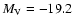 ${M_{\rm V}} = -19.2$