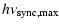 $\displaystyle h\nu_{\rm sync, max}$