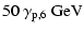 $\displaystyle 50~\gamma_{\rm p, 6}~{\rm GeV}$
