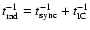 $t_{\rm rad}^{-1}=t_{\rm sync}^{-1}+t_{\rm IC}^{-1}$