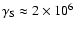 $\gamma _{\rm S}\approx 2 \times 10^6$