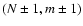 $(N\pm1,m\pm1)$