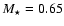 $M_{\star}= 0.65$
