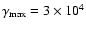 $\gamma_{\max}=3\times 10^4$