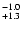 $^{\rm -1.0}_{+1.3}$