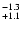 $^{\rm -1.3}_{+1.1}$