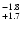 $^{\rm -1.8}_{+1.7}$