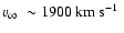 $\mbox{$v_{\infty}$ }\sim 1900~\mbox{km~s$^{-1}$ }$