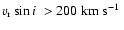 $\mbox{$v_{\rm r}\sin i$ }> 200~\mbox{km~s$^{-1}$ }$