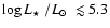 $\log \mbox{$L_{\star}$ }/\mbox{$L_{\odot}$ }\lesssim 5.3$