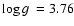 $\mbox{$\log{{g}}$ }= 3.76$