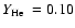 $\mbox{$Y_{\rm He}$ }=0.10$