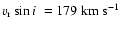 $\mbox{$v_{\rm r}\sin i$ }= 179~\mbox{km~s$^{-1}$ }$