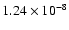 $1.24\times 10^{-8}$