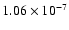 $1.06\times 10^{-7}$
