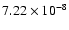 $7.22\times 10^{-8}$