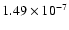 $1.49\times 10^{-7}$