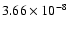 $3.66\times 10^{-8}$