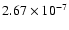 $2.67\times 10^{-7}$