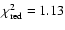 $\chi^2_{\rm red}= 1.13$