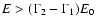 $E > (\Gamma_2-\Gamma_1)E_0$
